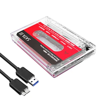 2,5-Инчов външен SSD диск с капацитет до 6 TB, Ретро мобилен твърд диск с поддръжка на SATA до USB3.0, 5 Gbit/s, протокол UASP, безплатен щепсела и да играе.
