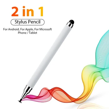 2 В 1, писалка-молив за телефон, таблет, сензорна писалка за Ipad, Iphone, Samsung Xiaomi Redmi на Apple, Android, писалки за чертане на екрана на мобилен телефон