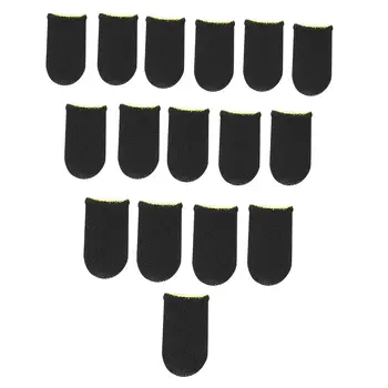Armlets от 18-за контакт на въглеродни влакна за мобилни игри PUBG, armlets за екрана, черно-жълто (16 бр)