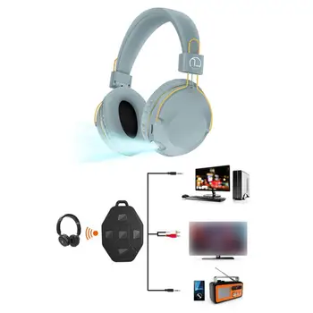 bluetooth-съвместими слушалки, надетые на главата, съвместими с различни устройства, отлично качество на звука и кристално чист звук, слушалки