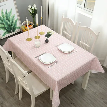 prostokątny stół jednorazowy pcv Plaid obrus Home plastikowy stół mata jadalnia wystrój stołu