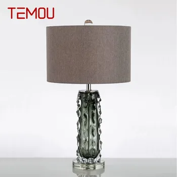 TEMOU Nordic Съвременна Настолна Лампа с Глазура Модерно Изкуство Дневна Спалня Хотел LED Индивидуалност, Оригиналност Настолна Лампа