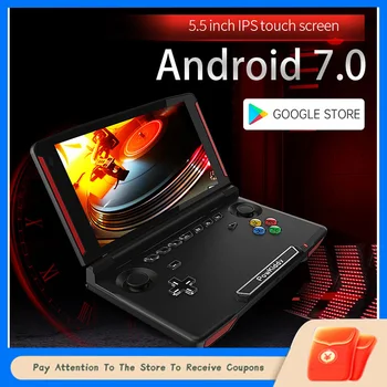 X18 Android Преносима 5,5-Инчов Игрална конзола Psp, Флип-Джойстик, Мобилна Игра, Ностальгическая Ретро Аркадна игра, Сензорен екран с Висока разделителна способност