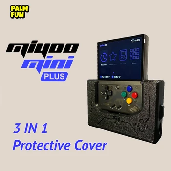 Игрова конзола PALM ЗАБАВНИ MIYOO MINI Plus 3 В 1 Защитен калъф Портативна преносима игрова конзола в Ретро стил, 3.5 инча