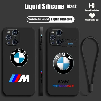 Луксозен Спортен Drift-автомобил BMW За OPPO Find X6 X5 X3 X2 Pro Lite Нео Liquid С Лявата Кабел, Силиконов Калъф за телефон от TPU