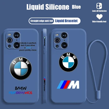 Луксозен Спортен Drift-автомобил BMW За OPPO Find X6 X5 X3 X2 Pro Lite Нео Liquid С Лявата Кабел, Силиконов Калъф за телефон от TPU