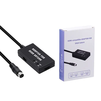 Многофункционален HDTV 1080p HDMI-съвместими Видео-аудио адаптер Конвертор за ретро-игралната конзола Sega Saturn за телевизор/монитор