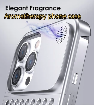 Най-новият Луксозен Алуминиев калъф за телефон с аромат на 2023 година за iPhone 14 Pro Max, Защита от падане, Водоустойчив С охлаждающими дупки
