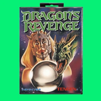 Най-популярната игра касета Dragons Revenge, 16-битова игрална карта MD с кутия за Sega Megadrive/Genesis