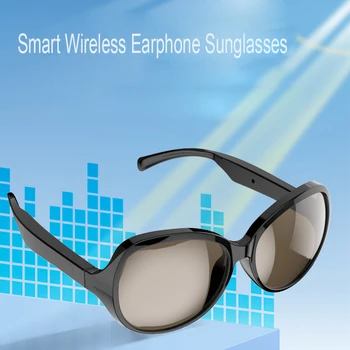 Новите Умни Очила с костна Проводимост, Безжични Слънчеви очила Bluetooth 5.3 за Повикване, Спортни HD Аудио, Силна музика, Анти-Сини Очила