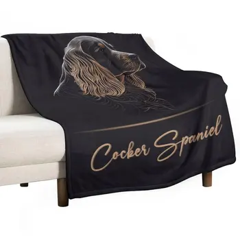 Ново Елегантно Одеяло с кокер-спаниелем, Пушистое мохнатое одеяло, модерни завивки за дивана