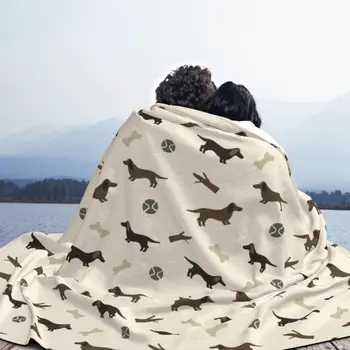 Одеяло с хубава карикатура куче Такса, Фланелевое лятото дышащее одеяло с животни, супер топли завивки за легла, Офис покривки за легло