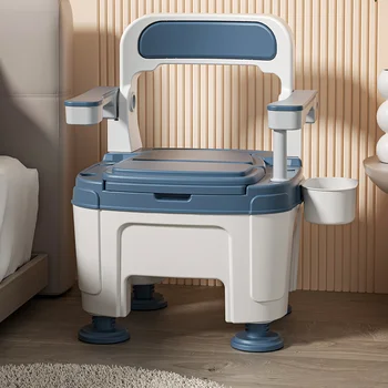 Сгъваем Подлакътник Стол за душ Кабина Домашно Седалка за тоалетна за инвалиди Преносим Вътрешен Стол за бременни и За възрастните хора