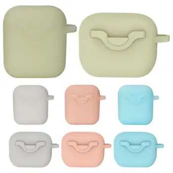 Универсален силиконов калъф за Apple Air Pod 1/2/3, Безжични слушалки, Защитен калъф, Прахозащитен слушалки, Светлинен калъф с карабинер