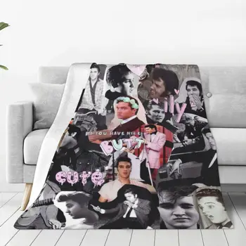 Фланелевое Флисовое одеяло на Елвис Пресли За Деца, Тийнейджъри, Възрастни, Меко, Уютно, Топло, Пушистое